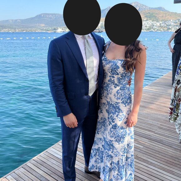 *Reformation* Nikita Midi Dress | Olympia Pattern | Blue Toile Floral | EUC - Picture 4 of 7